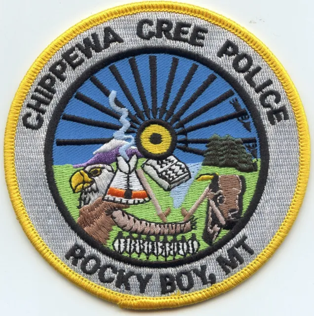 Chippewa Cree Indian Tribe Rocky Boy Montana Mt Tribal Police Patch