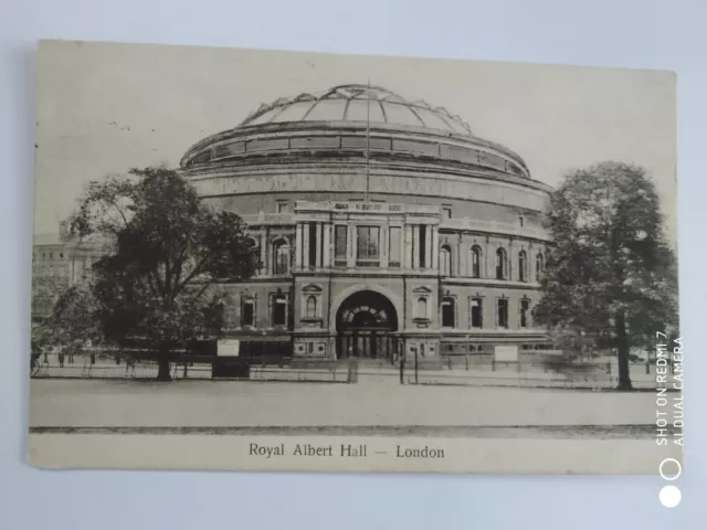 old postcard, royal albert hall, london, england