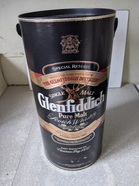 Large Glenfiddich Malt Whisky Container-Special Reserve  12 1/2 Inch  No Bottle