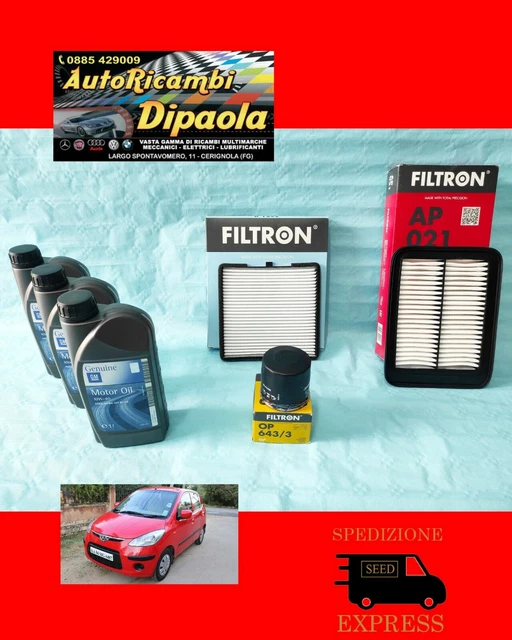 Kit Tagliando Hyundai I10 Kia Picanto 1.0 Benzina Dal 2011> Filtri 3 Olio 5W30 - Foto 5