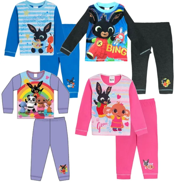 Kids Bing Bunny Pyjamas Girls Cbeebies Sleepwear Bing Rabbit Pjs Bing Pyjama 1-5