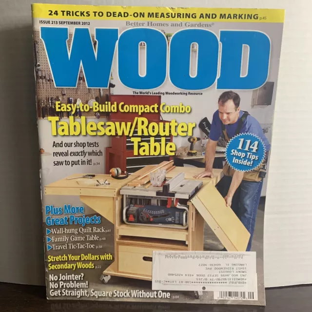 Wood Magazine September 2012 Easy To Build Compact Combo Tablesaw/Router Table