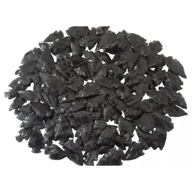 10 - 500 Stück Pfeilspitze Obsidian 2,5-3,5cm obsidiana obsidienne freccia point