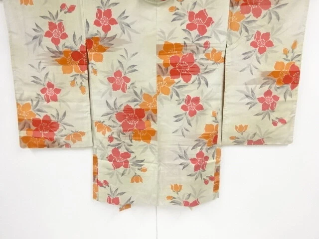 85970# Japanese Kimono / Antique Haori / Woven Flower