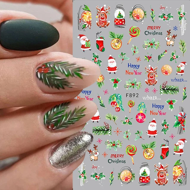 Carino cartone animato teschio Halloween adesivo unghie 3D decalcomanie manicure spettrale fai da te