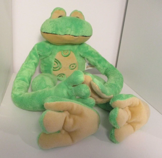 TOYS ‘R’ US Animal Alley Green Spotty Hanging Frog Soft Plush Toy Hook
