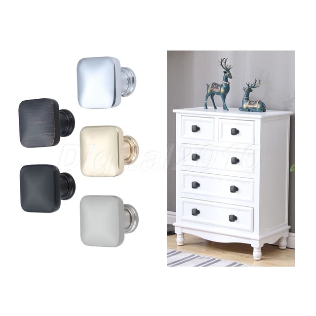 Square Button Furniture Knob Pull Cabinet Wardrobe Drawer Closet Door Handle