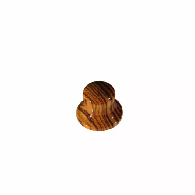 BOSTON Potiknopf, Cloche Bouton, Bois, Forme de Chapeau, Zèbre, 25x19mm