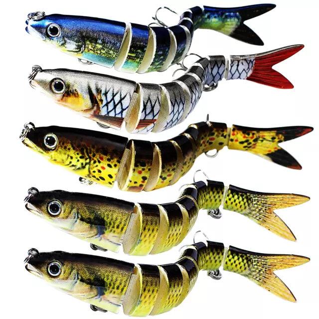 5 Fishing Lures, Bass Pro Shop Popper, Eagle Spoons, Rapala, Crappie, Jr.  Scout