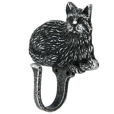 Hickory Hardware Antique Pewter Solid Brass Decorative Cat Wall Hook P27702-AP