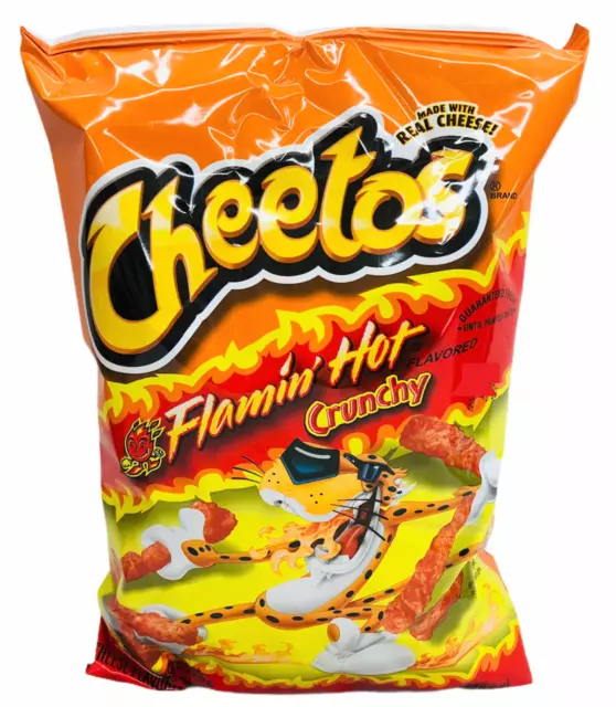 Cheetos Crunchy XXTRA Flamin' Hot Cheese Flavored Snack Chips, 8.5 oz Bag