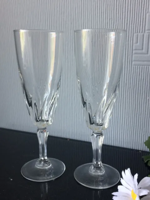 FLAMENCO French Champagne Flute Glasses PAIR Of Drink Prosecco Glassware 150ml