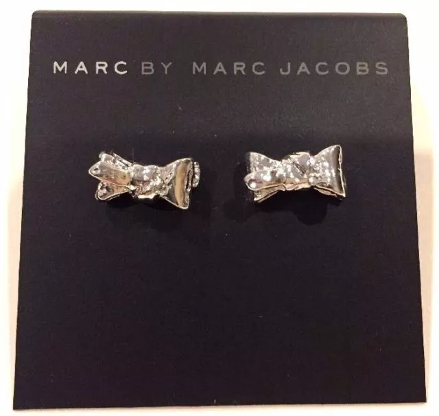 $42 NWT Marc By Marc Jacobs Argento Bow Stud Earrings