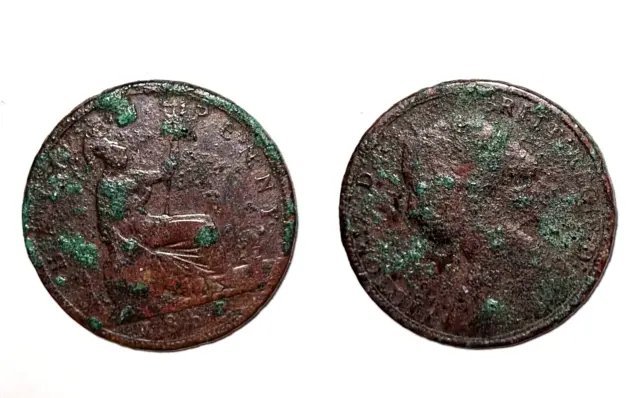 GREAT BRITAIN Queen Victoria Half Penny Coin 1862 (???) Error On Date RARE