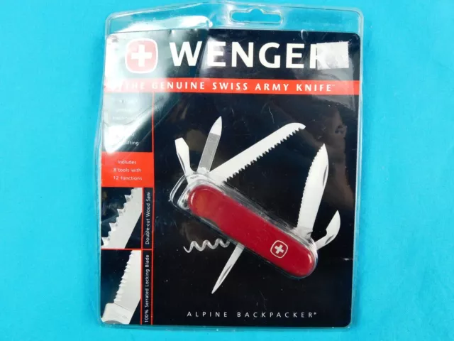 Vintage Wenger Alpine Backpacker Swiss Switzerland Army Folding Pocket Knife