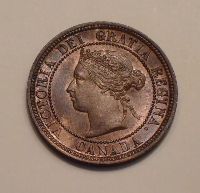 1876-H One Large Cent of Canada original VERY Choice BU