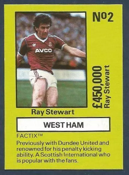 Emlyn Hughes Team Tactix-1986-Ref-#Wh-002-West Ham/Scotland-Dundee U-Ray Stewart