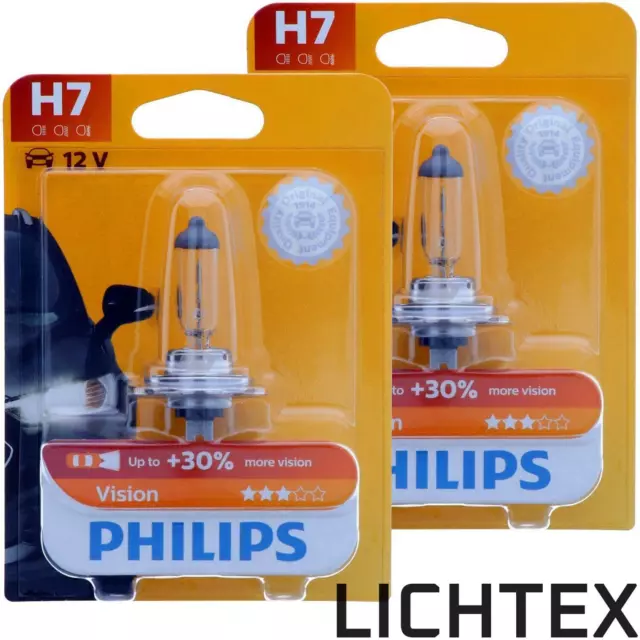 H7 PHILIPS Vision +30% mehr Licht 12972PRB1 Scheinwerfer Lampe - DUO-Pack NEW