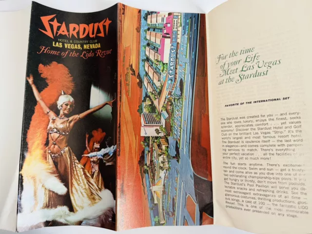 Las Vegas NV Brochure Stardust Lido Dance Review Show Girl Hotel Casino Club