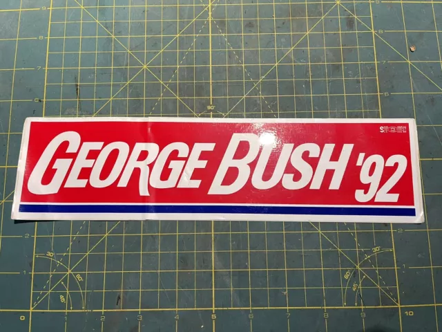 1992 Bush bumper sticker Red