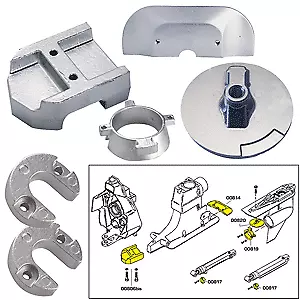 Aluminum Anode Kit for Mercruiser Alpha 1 Generation 2 Military Grade New