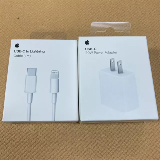 OEM Original Genuine Apple iPhone Lightning Charger Cable 3ft 20W Power Adapter