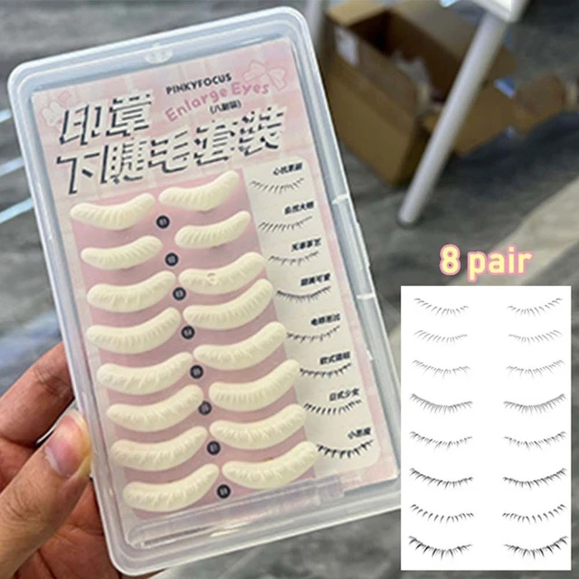 8Pairs Lower Lashes Extensions Lower Eyelash Stamp Stencil  Makeup Beginner