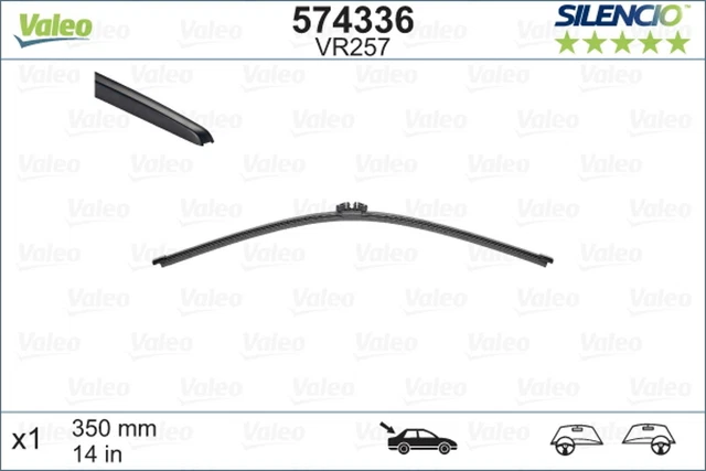 Wischblatt Scheibenwischer SILENCIO REAR VALEO 574336 für VOLVO V70 BMW FORD MAX