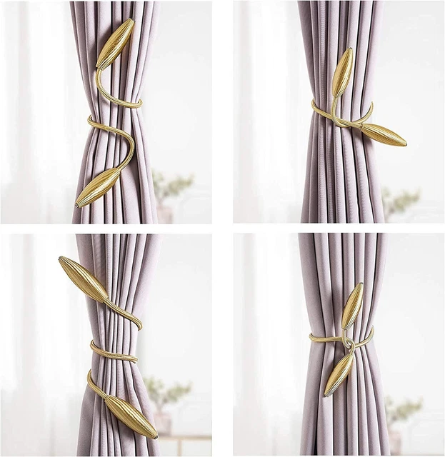 Beautiful Curtain Holder tieback color Dark Gold for Home Decor Set of 2