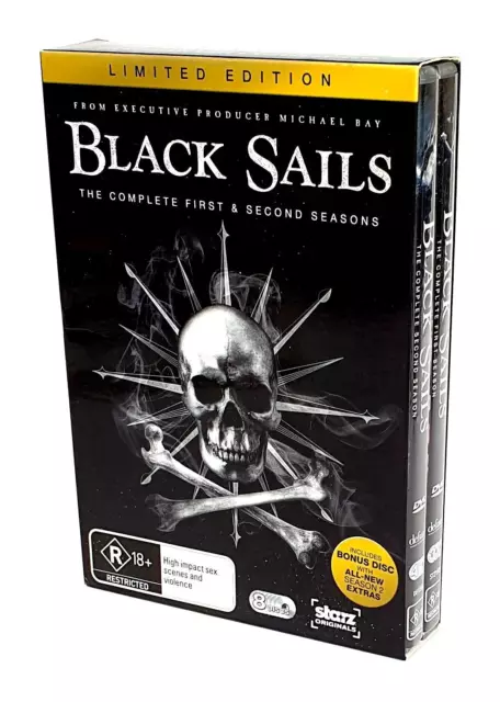 Black Sails TV Series (2014) The Complete First & Second Series 8 DVD Box Set