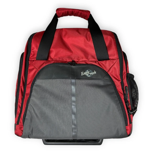 EAGLE CREEK Red Wheeled Underseat Tote Carry On Overnighter Luggage Bag