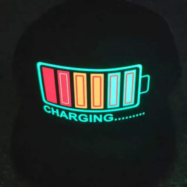 Flashing LED Hat Sound Activated Baseball Cap with Lights Up Glow In Dark Party 3