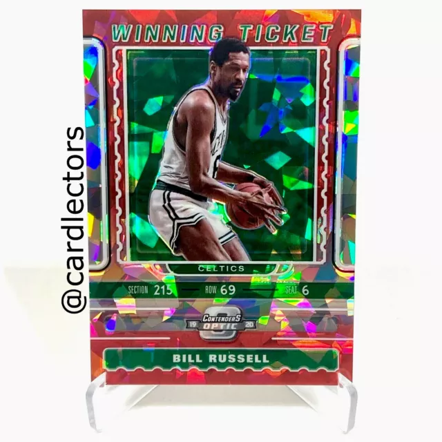 2019-20 Contenders Optic BILL RUSSELL Winning Ticket #11 Red Cracked Ice PRIZM