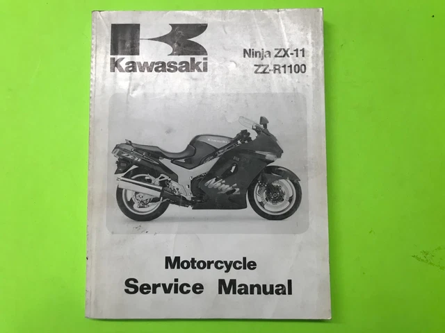KAWASAKI ZZ-R1100 ZZR 1100 Motorcycle Service Manual 1984-89