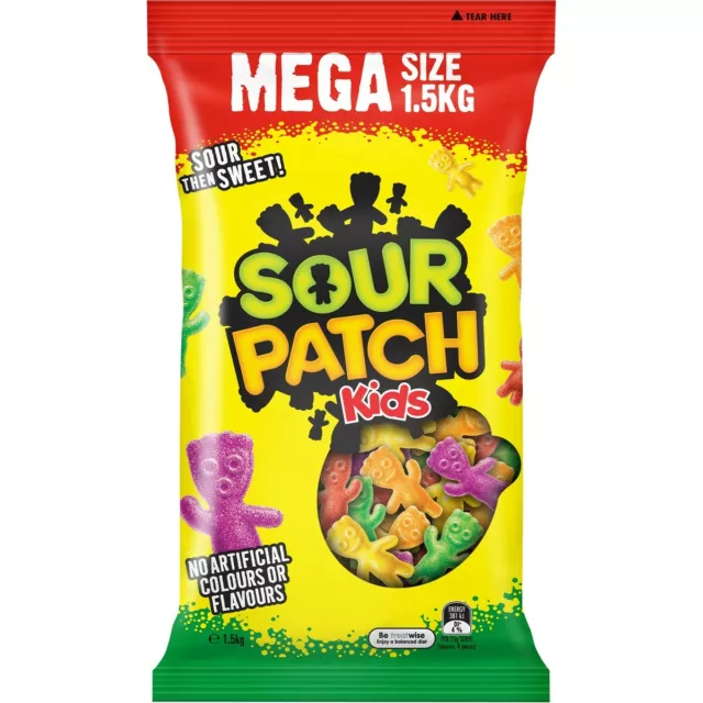 Sour Patch Kids Lollies Sweet Fruity Confectionery Party Candies Mega Pack 1.5kg