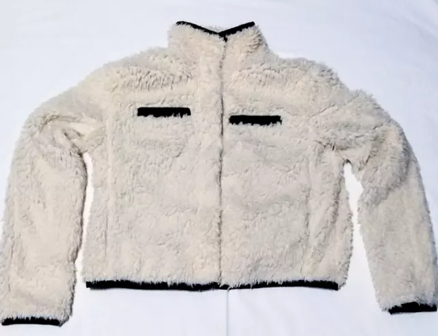 EUC Thread & Supply Ivory Teddy Sherpa Fleece Jacket Small