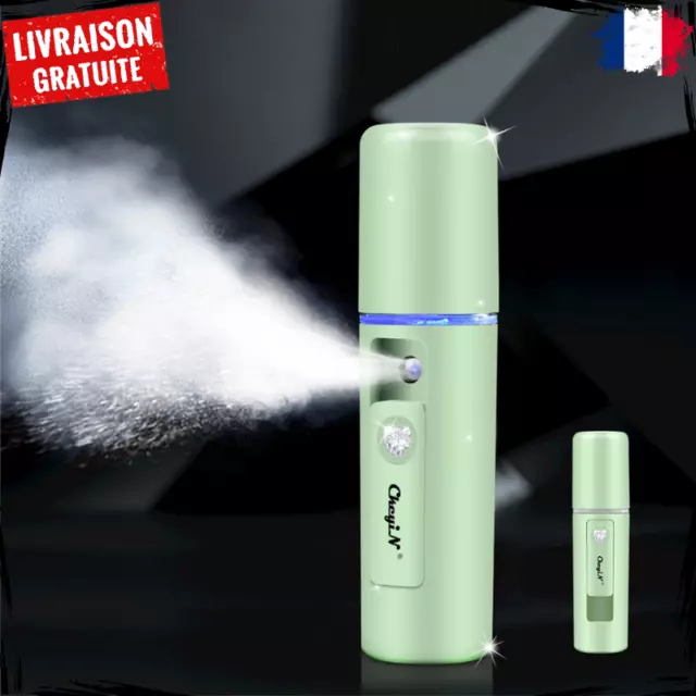 Nano Vaporisateur ionique pour le visage, mini vaporisateur portable  hydratant pour le visage, pour soins de la peau, maquillage, extension de  cils