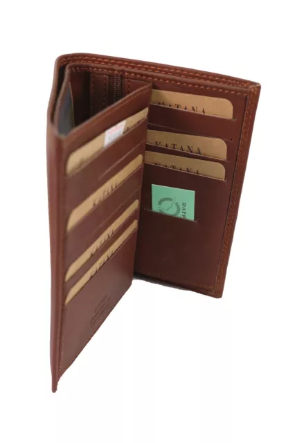 KATANA Grand portefeuille unisexe à 2 volets en cuir réf 753018 (5 coul.disp.)