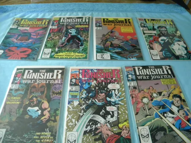 1990 Marvel Comics the Punisher War Journal 7 books in the lot