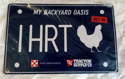 Way Cool PURINA FEEDS CHOWS & TRACTOR SUPPY CO. "IHRT CHICKENS" SIGN...L@@K!