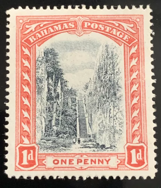 Bahamas 1911-19 1d Staircase Stamp WMK Multi Crown CA SG75