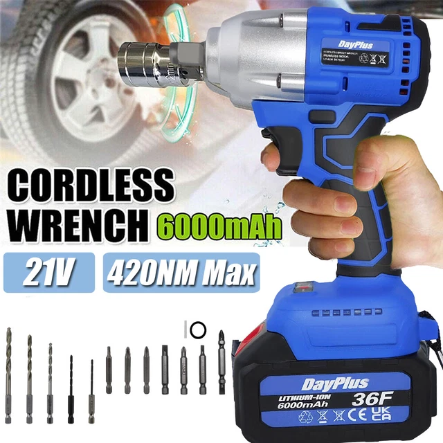 HIGH TORQUE POWERFUL Cordless Impact Wrench Car Tire Lug Nut Removal