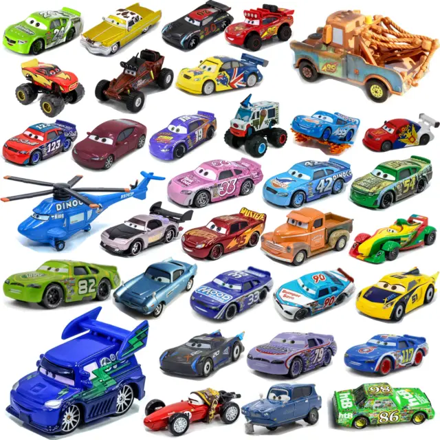 Disneys Pixar Cars Lightning McQueen Finn Mcmissile 1:55 Diecast Kids Car Toys