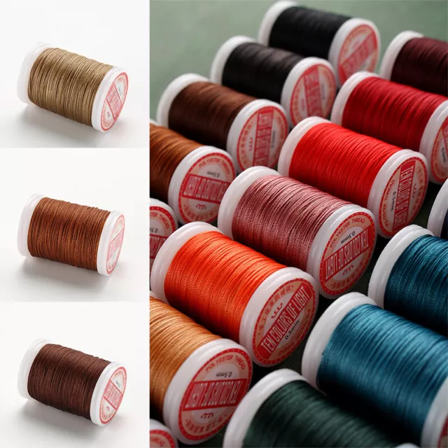 120m 0.5mm Round Waxed Thread Sewing Hand Stitching Cord String for Leather DIY