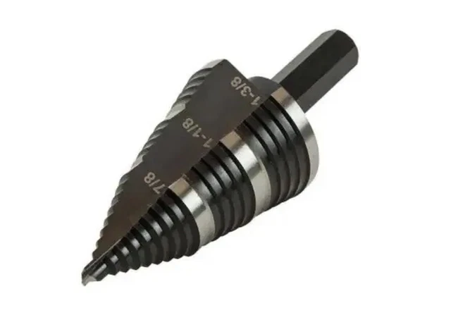Klein Tools KTSB15 Step Drill Bit #15 Double Fluted 7/8 to 1-3/8-In Fctry Sealed 3