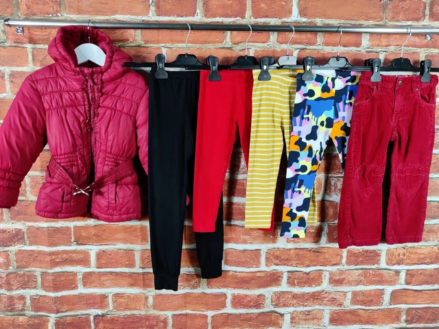 GIRLS BUNDLE AGE 2-3 YEARS CHICCO NEXT etc COAT JACKET LEGGINGS TROUSERS 98CM
