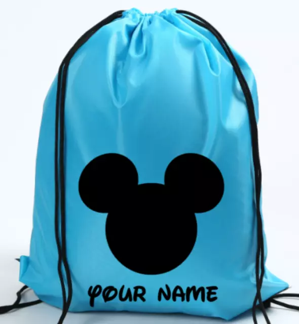 Mouse Drawstring Bag Name Personalised School PE Custom Dance Boy Girl Miney UK 2