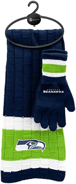 SEATTLE SEAHAWKS NFL Knit Scarf & Gloves Set