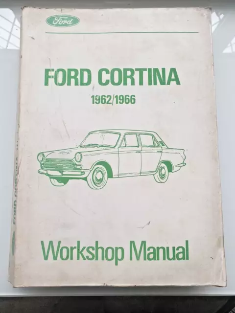 Genuine Ford Cortina MK1 1200 1500 1500GT Workshop Manual 1962 - 1966 Free P&P