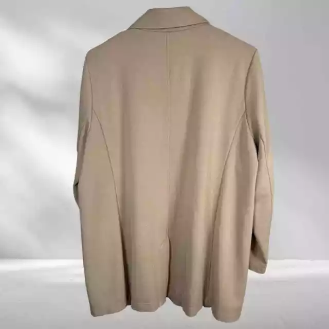 Eileen Fisher Ponte Notch Collar Jacket Tan Long Sleeve Womens Large 2